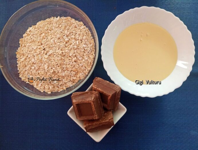 Desert din fulgi de ovaz si lapte condensat Desert din fulgi de ovaz si lapte condensat