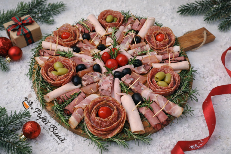 Platou aperitiv cu mezeluri