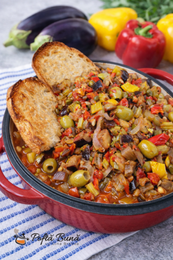 Caponata siciliana - reteta italiana de ghiveci