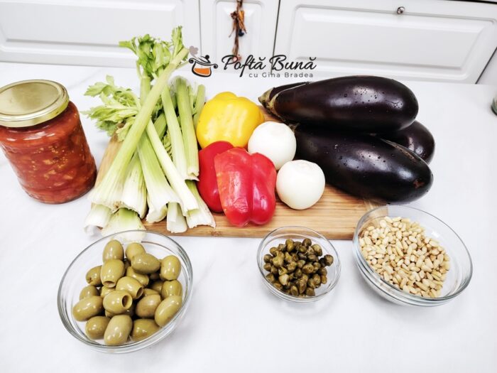 Caponata siciliana reteta italiana de ghiveci de legume vinete ardei capere reteta gina bradea 1 700x525 - Caponata siciliana reteta italiana de ghiveci
