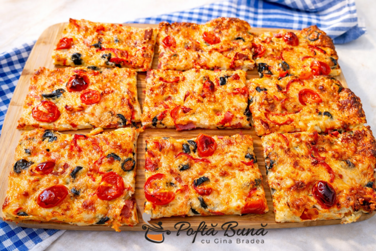 Pizza turnata la tava