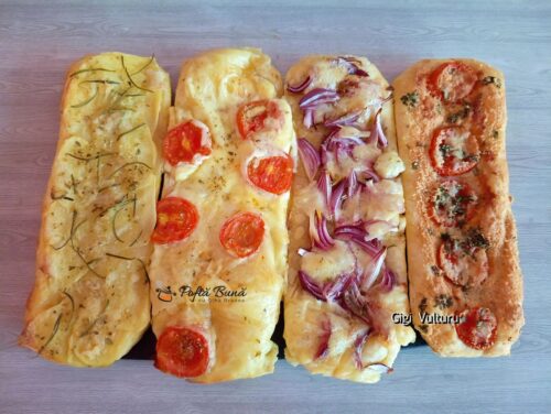 Foietaj cu cartofi, cascaval, ceapa rosie si rozmarin