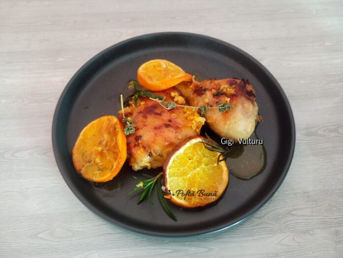 Pulpe de pui in sos de portocale