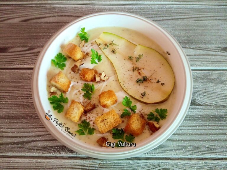 Supa crema de telina cu pere