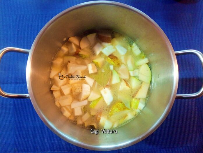 Supa crema de telina cu pere