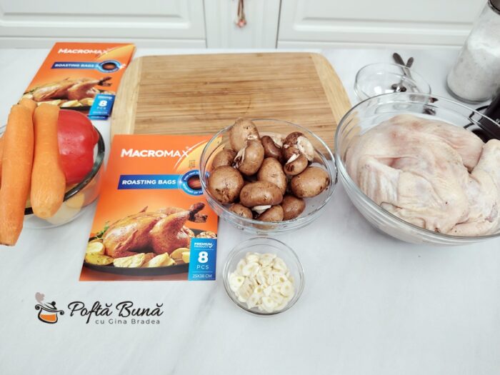 Ingrediente pentru reteta de pui la punga Ingrediente pentru reteta de pui la punga