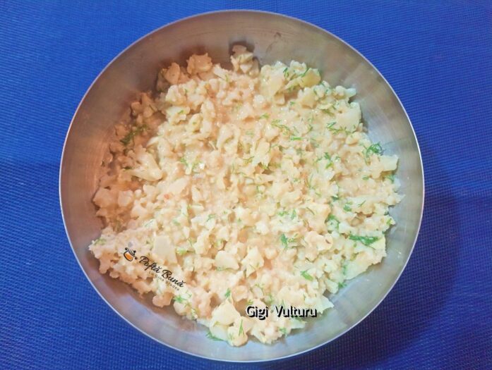 Compozitia pentru chiftele din conopida