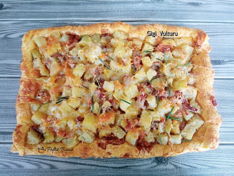 Tarta sarata din cartofi si aluat foietaj
