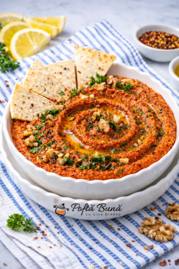 Muhammara pasta de ardei copti cu nuci