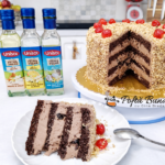 Tort cu nucă și cremă de ciocolată cu vișine