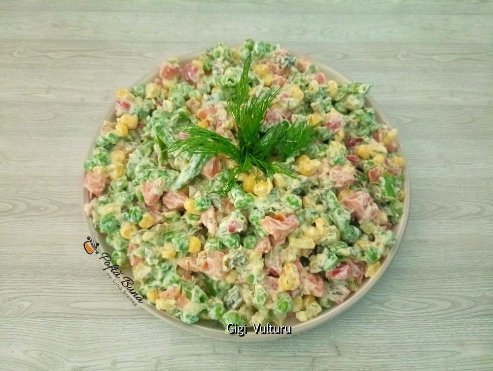 Salata din amestec mexican cu maioneza Salata din amestec mexican cu maioneza