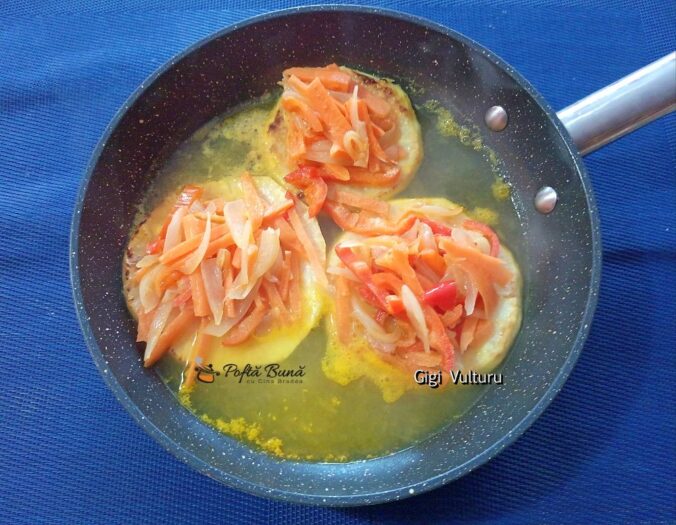 Țelină cu ardei, ceapă și morcovi