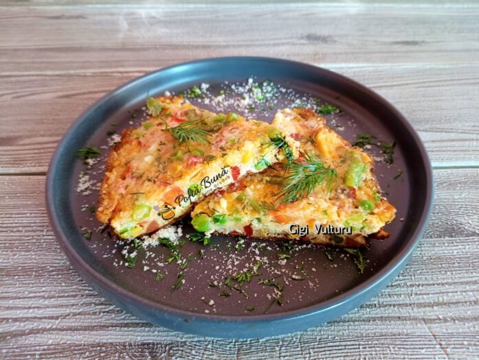 Amestec mexican cu ouă la tigaie