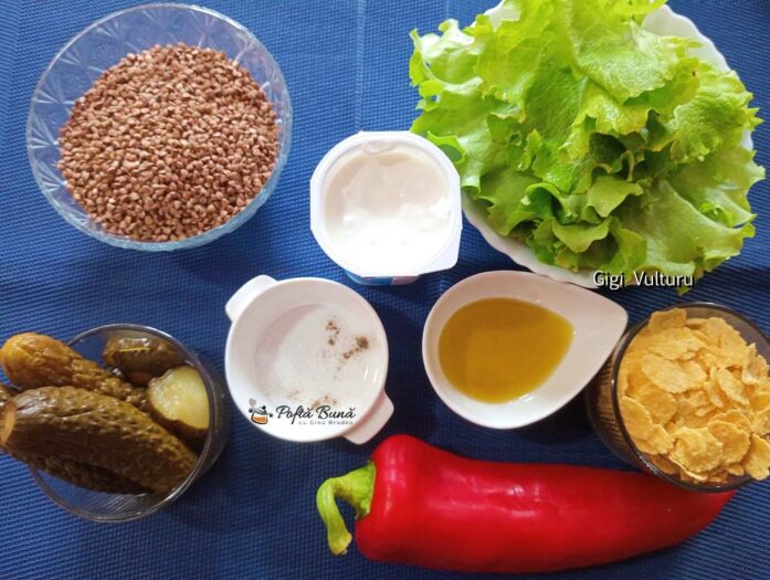 salata de hrisca reteta gina bradea 5 697x525 - Salată de hrișcă cu iaurt grecesc și ardei