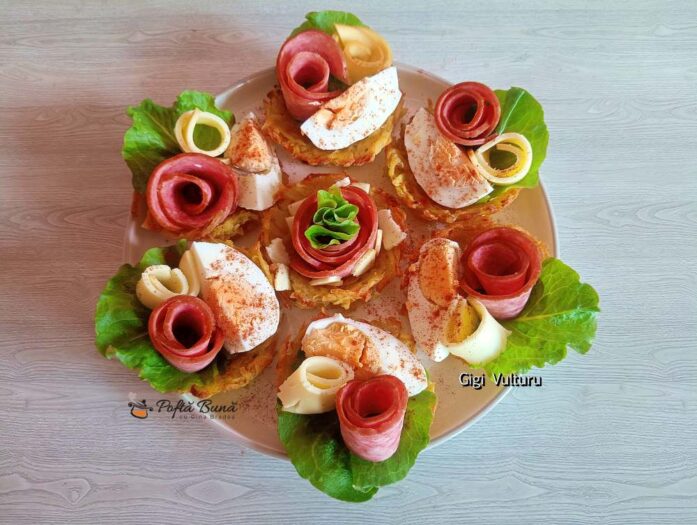 Coșulețe aperitiv din cartofi rași
