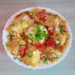 Ravioli cu mozzarella și roșii cherry