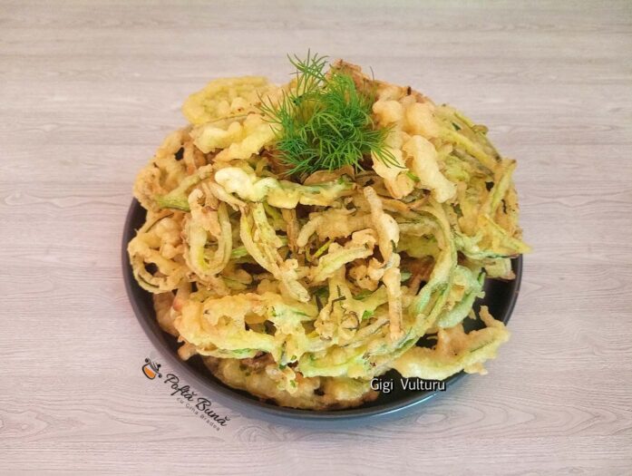 Coajă de dovlecei în tempura