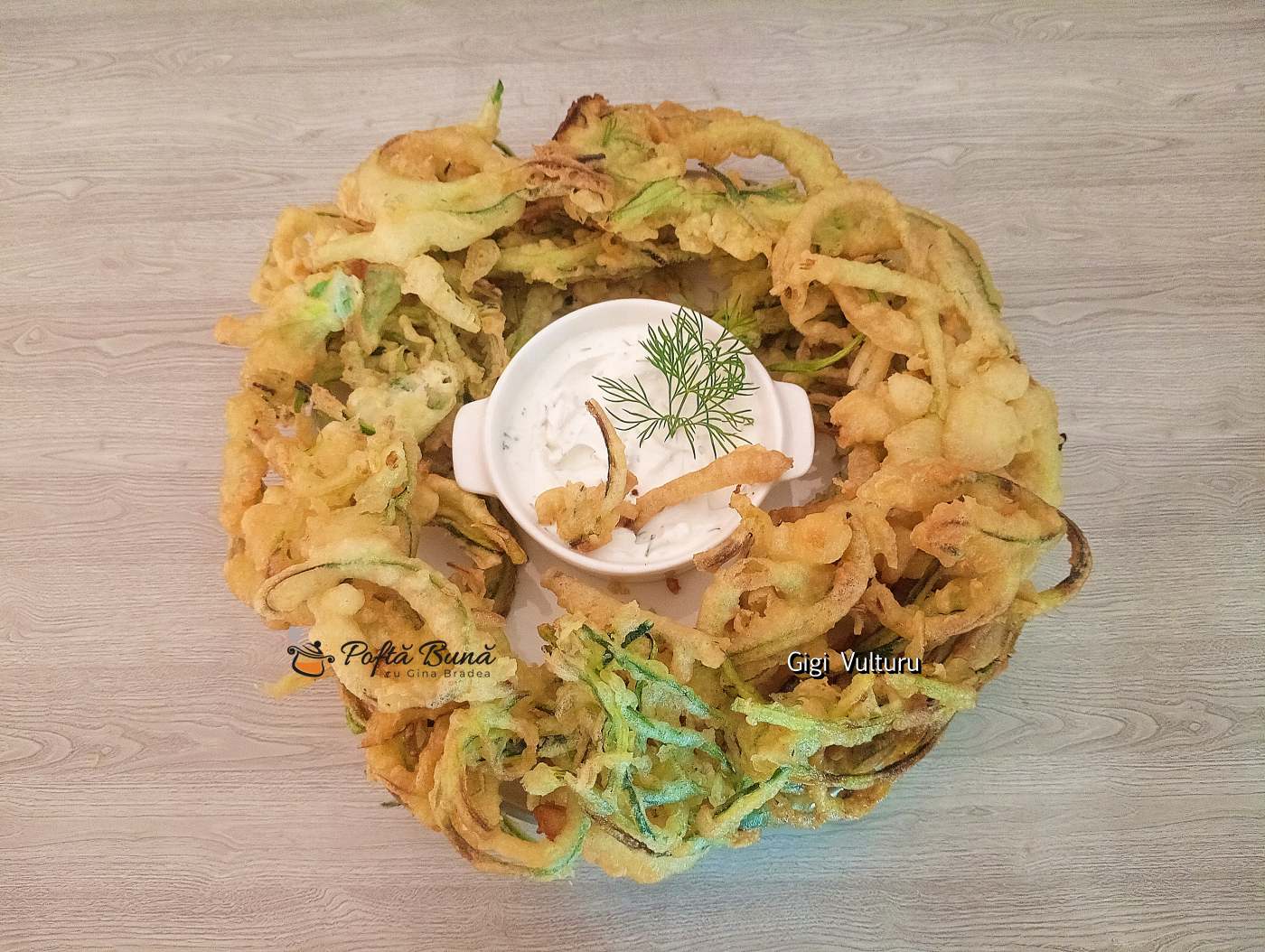 Coajă de dovlecei în tempura