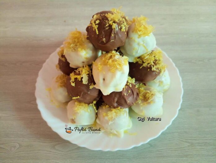 Mini trufe de cheesecake cu lămâie