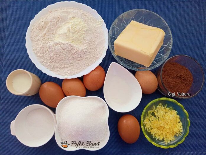 Ingrediente pentru prăjitura tablă de șah