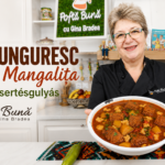 Gulaș unguresc de porc Mangalița cu cartofi și găluște (csipetke)