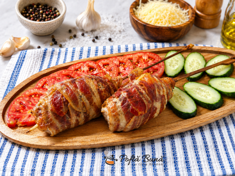 Frigărui din carne tocată cu bacon și cașcaval