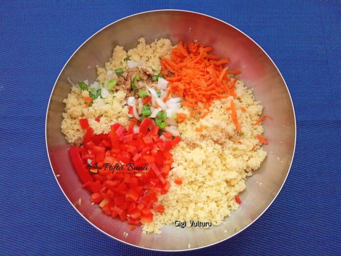 Aperitiv festiv cu couscous și legume - mod de preparare pentru rețetă