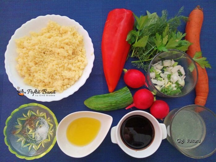 Aperitiv festiv cu couscous și legume - ingrediente pentru rețetă