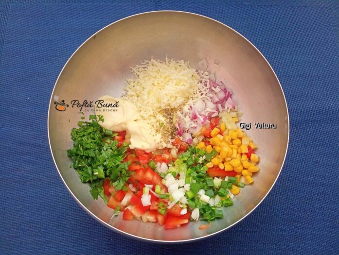 Chifle umplute cu legume și mozzarella - mod de preparare