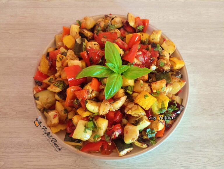Ghiveci de legume multicolor la cuptor