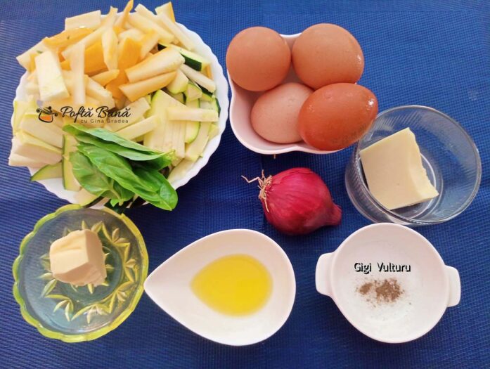 Tigaie din dovlecei și ouă - ingrediente