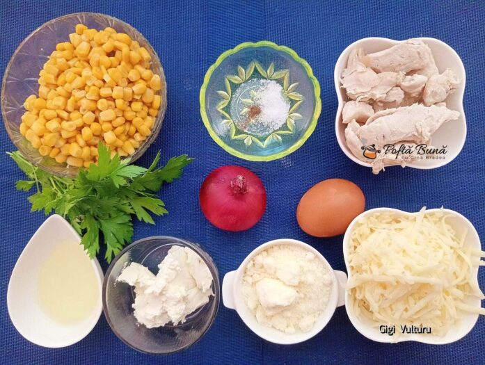 Wrap din boabe de porumb și piept de pui - ingrediente