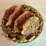 Ceafă de porc cu ciuperci la cuptor