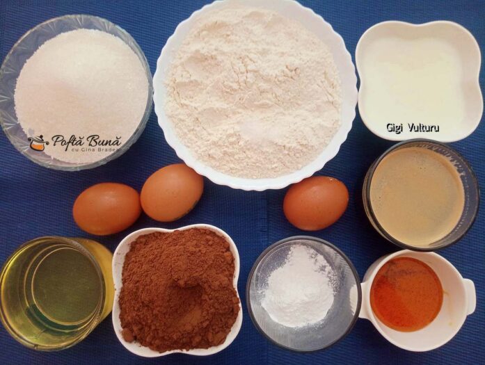 Prăjitură Pădurea Neagră la tavă - ingrediente